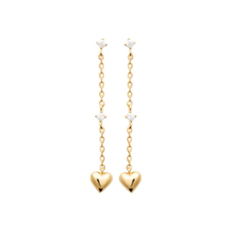 Coque de Nacre Boucles d'oreilles pendantes plaqué or 23027110