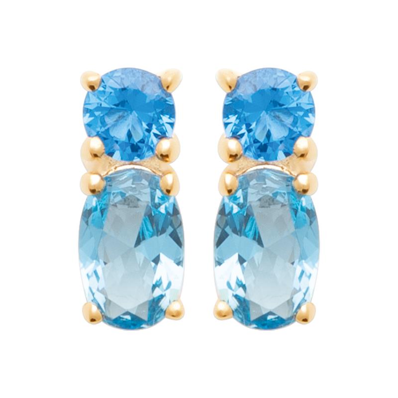 Coque de Nacre Puces d'oreilles plaqué or 23057260