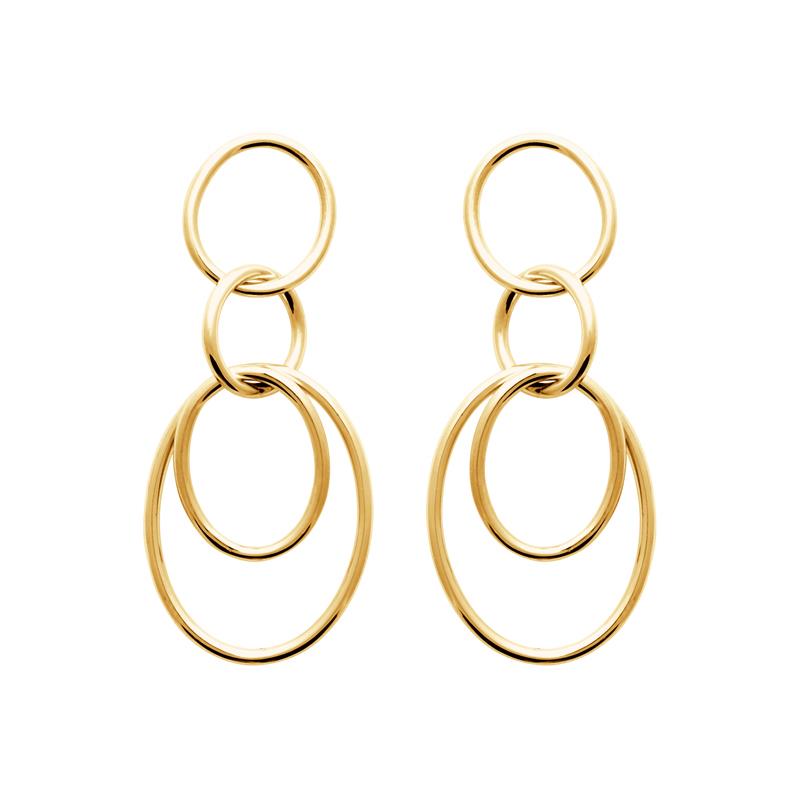Coque de Nacre Boucles d'oreilles pendantes plaqué or 23035600