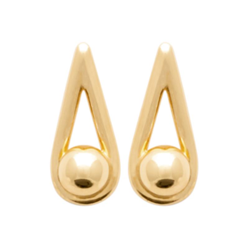 Coque de Nacre Puces d'oreilles plaqué or 23029800