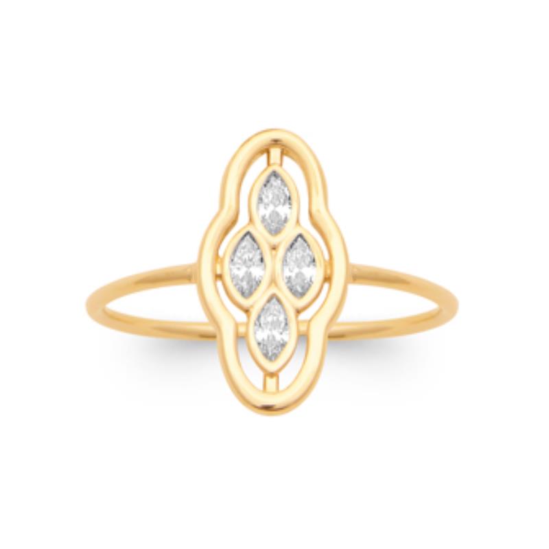 Coque de Nacre Bague plaqué or 20009510