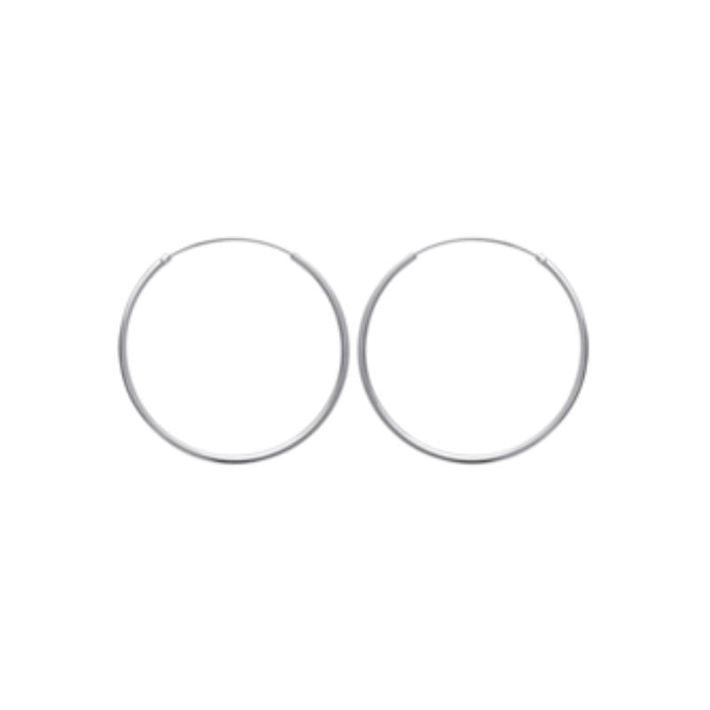 Coque de Nacre Créoles argent 10240