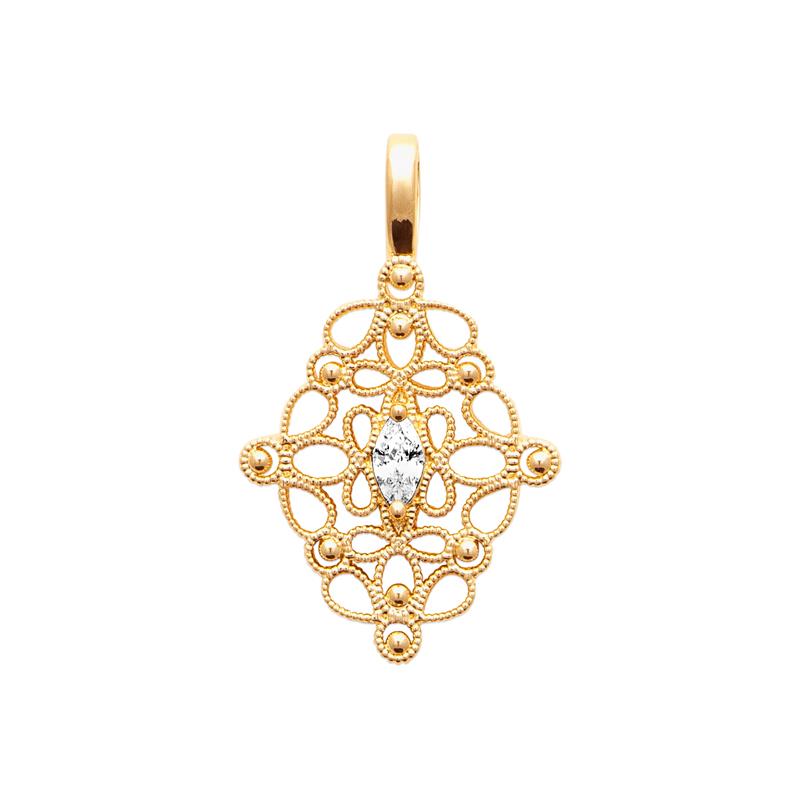 Coque de Nacre Pendentif plaqué or 2793710