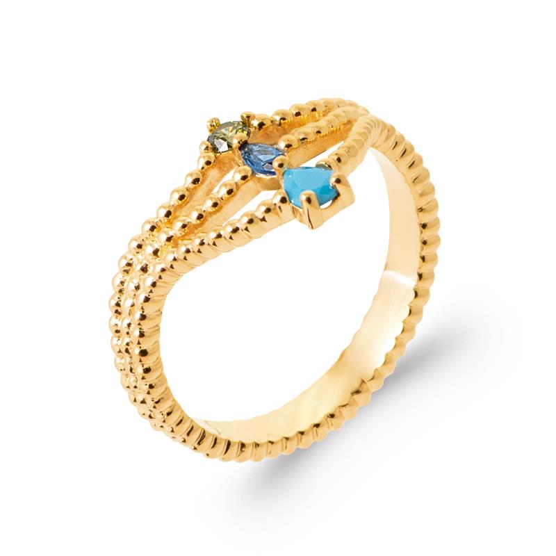 Coque de Nacre Bague plaqué or 20009760