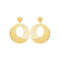 Coque de Nacre Boucles d'oreilles pendantes acier doré 3131409