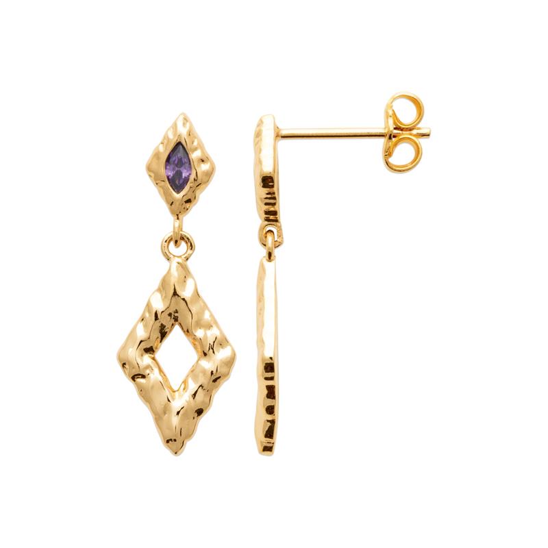 Coque de Nacre Boucles d'oreilles pendantes plaqué or 23072270