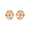 Coque de Nacre Puces d'oreilles plaqué or 23086005