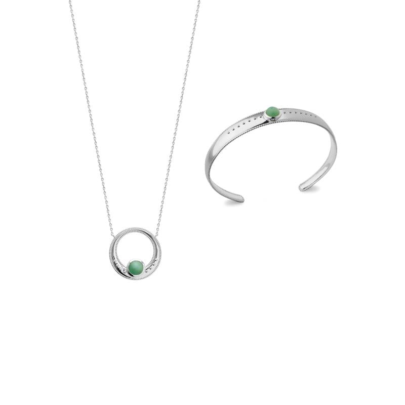 Coque de Nacre Collier argent 873077