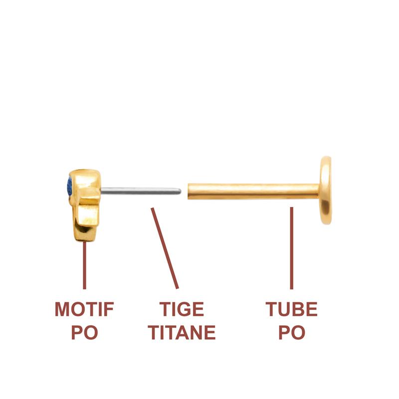 Coque de Nacre Piercing plaqué or 23074640