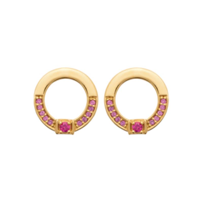 Coque de Nacre Puces d'oreilles plaqué or 2585480