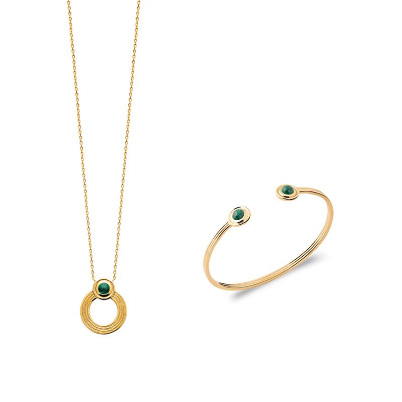 Coque de Nacre Collier plaqué or 973152