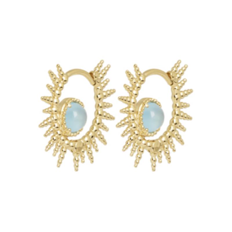 Coque de Nacre Boucles d'oreilles plaqué or 2631760