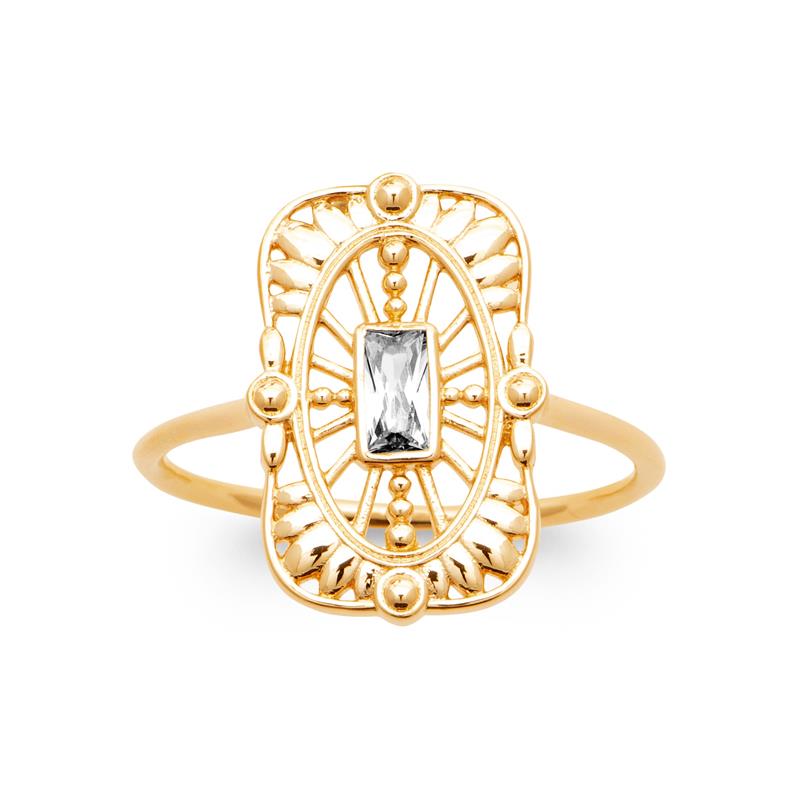 Coque de Nacre Bague plaqué or 20013310