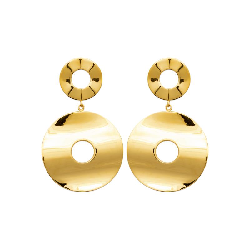 Coque de Nacre Boucles d'oreilles pendantes acier doré 3132509