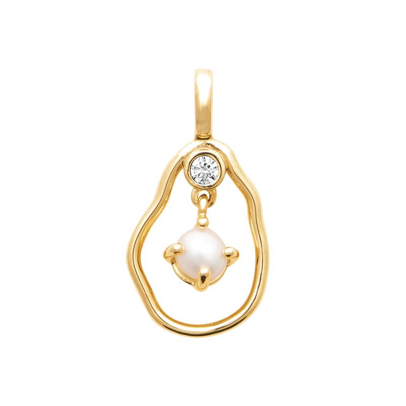 Coque de Nacre Pendentif plaqué or 27931014