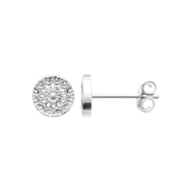 Coque de Nacre Puces d'oreilles argent 73054700