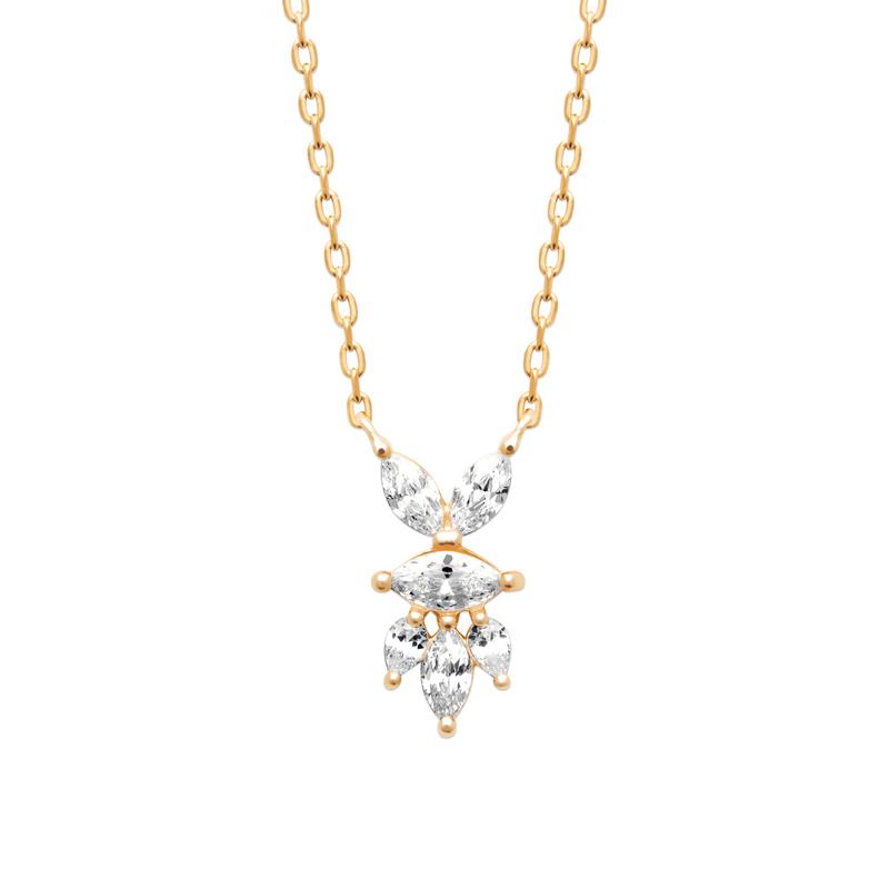 Coque de Nacre Collier plaqué or 974411