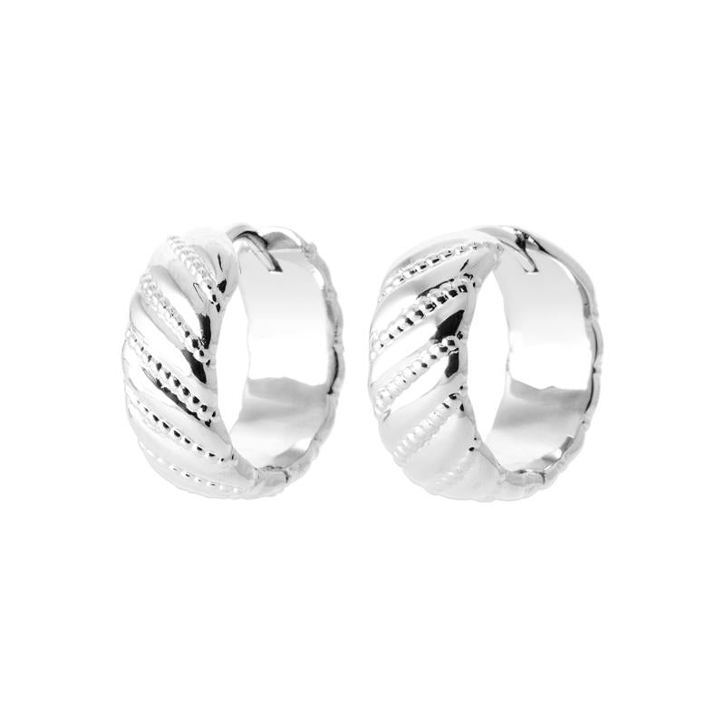 Coque de Nacre Créoles argent 7679100