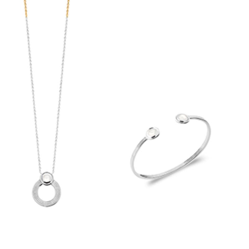 Coque de Nacre Bracelet jonc argent 873144
