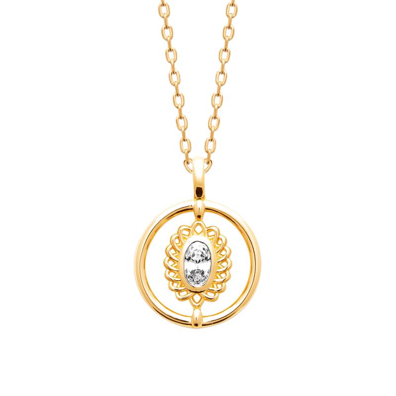 Coque de Nacre Collier plaqué or 974449