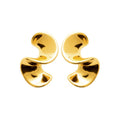 Coque de Nacre Boucles d'oreilles acier doré 3122009