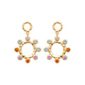 Coque de Nacre Boucles d'oreilles pendantes plaqué or 23072705