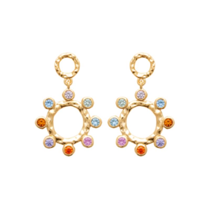 Coque de Nacre Boucles d'oreilles pendantes plaqué or 23072705