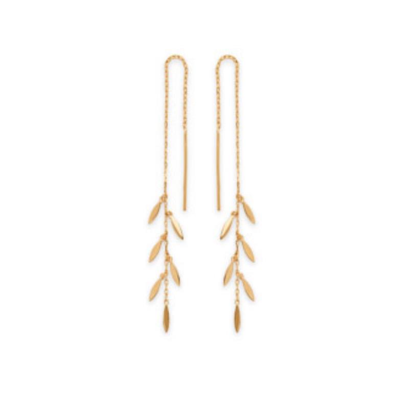 Coque de Nacre Boucles d'oreilles pendantes plaqué or 2545800