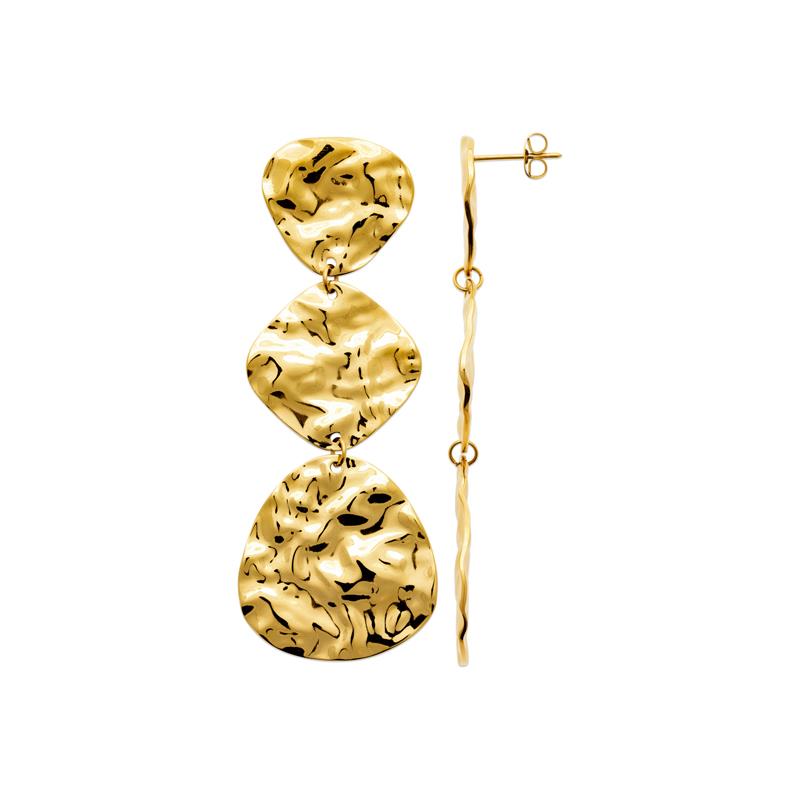 Izee Boucles d'oreilles pendantes acier doré 3134609
