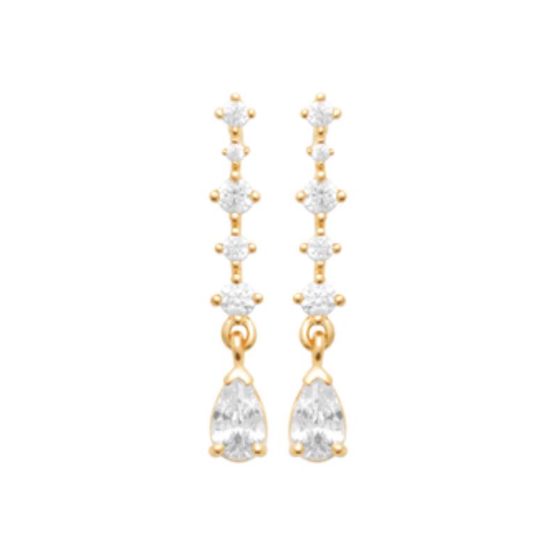 Coque de Nacre Boucles d'oreilles pendantes plaqué or 23064810