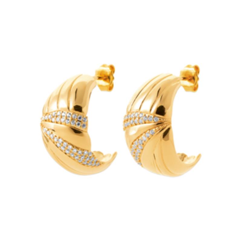 Coque de Nacre Boucles d'oreilles plaqué or 23073610