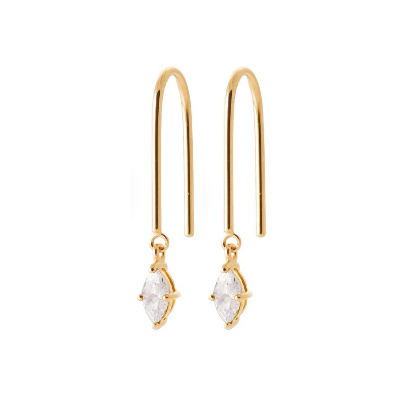 Coque de Nacre Boucles d'oreilles pendantes plaqué or 23034310