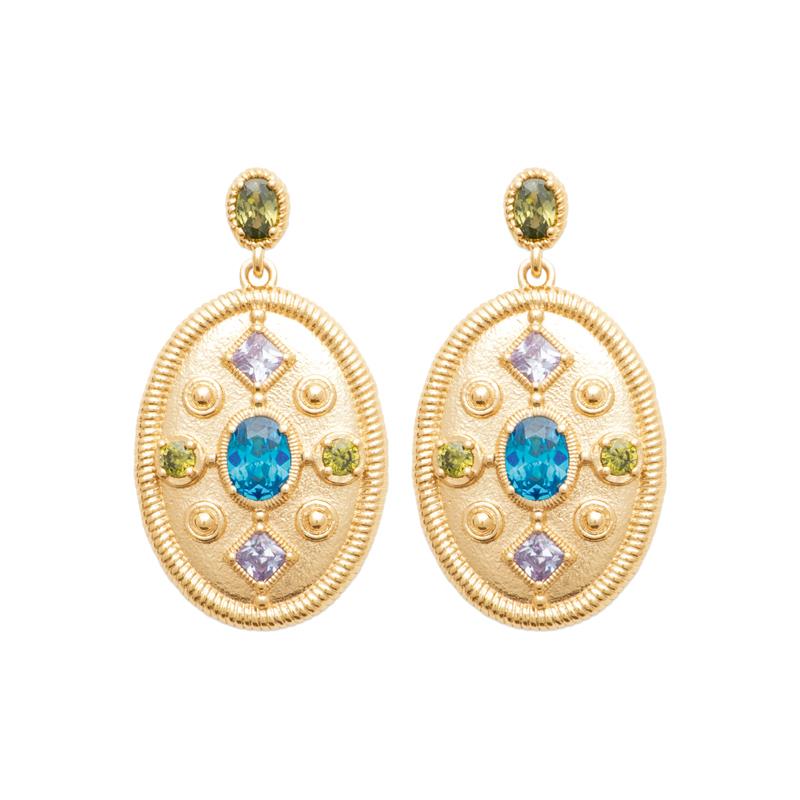 Coque de Nacre Boucles d'oreilles pendantes plaqué or 23075760