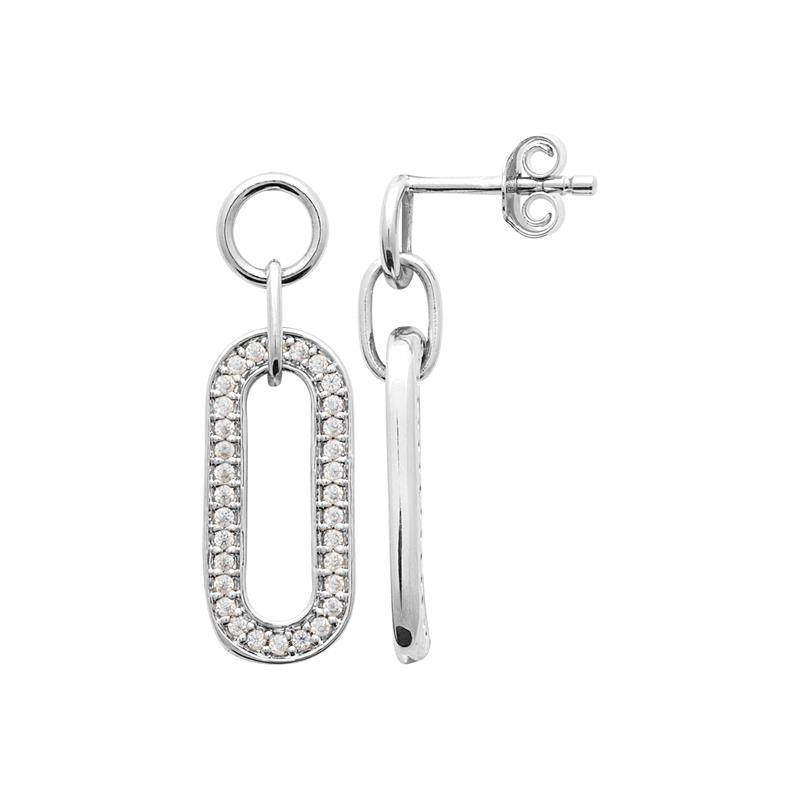 Coque de Nacre Boucles d'oreilles pendantes plaqué argent 43041410