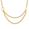 Coque de Nacre Collier acier doré 312177