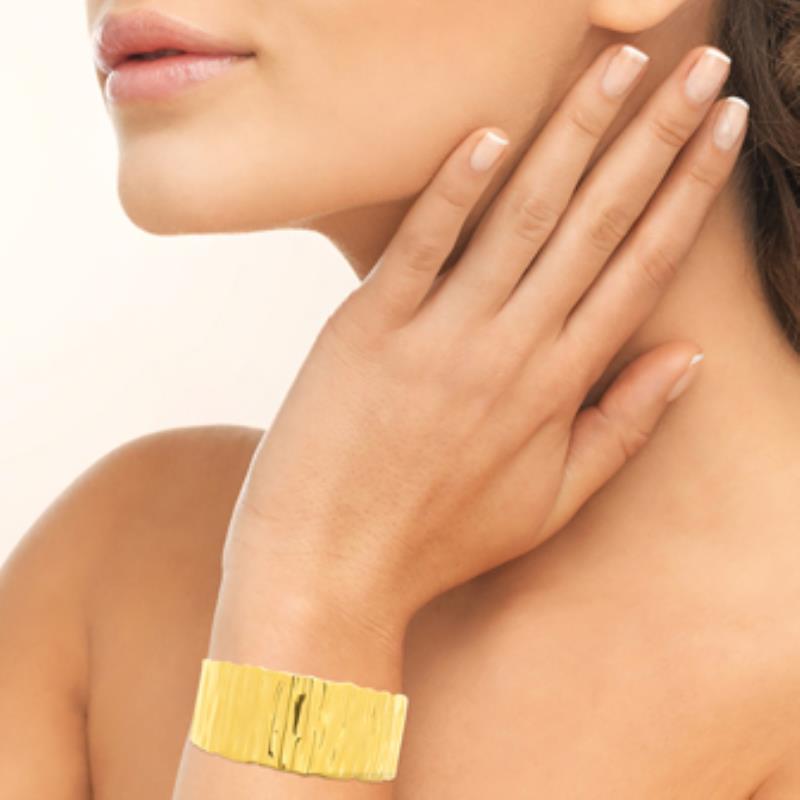 Izee Bracelet jonc acier doré 312194