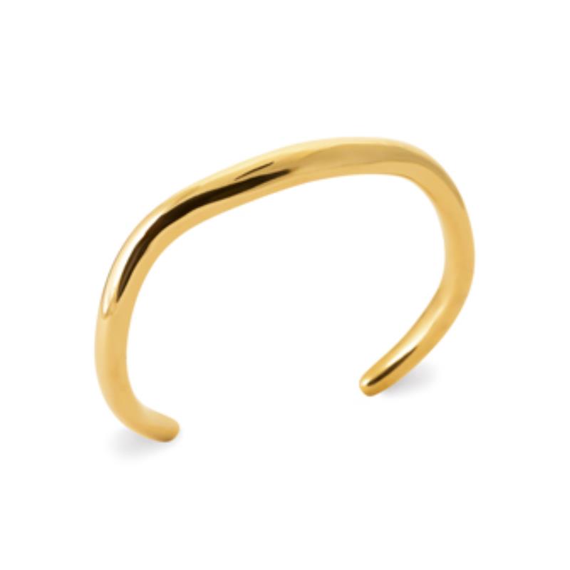 Coque de Nacre Bracelet jonc acier doré 312190