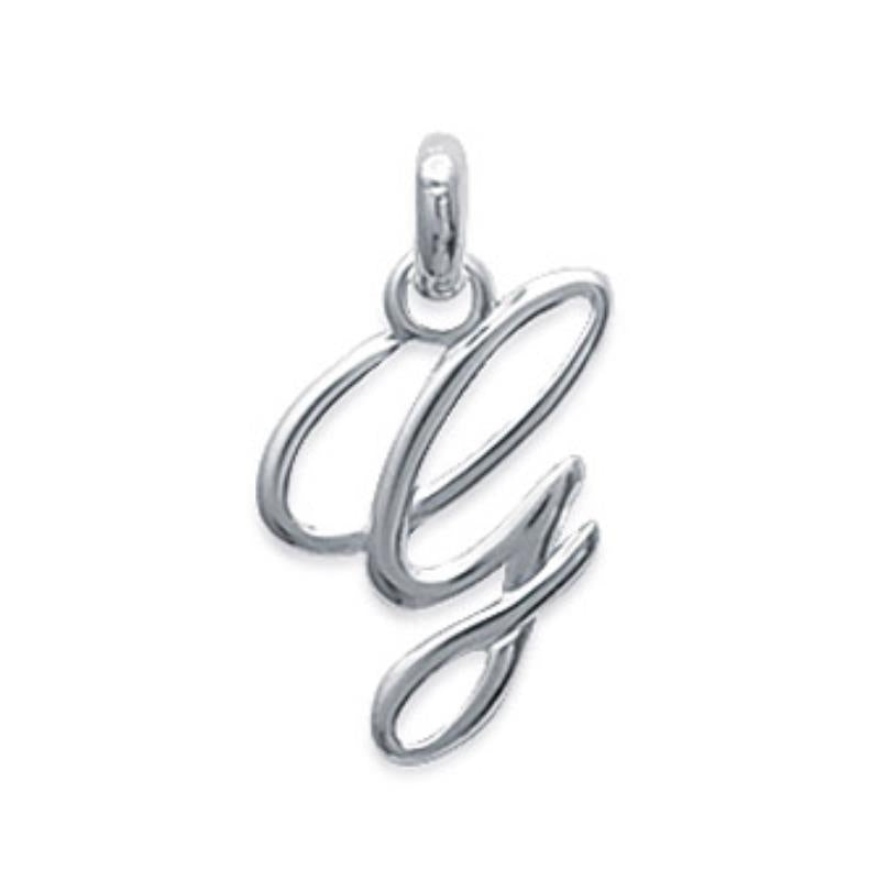 Coque de Nacre Pendentif initiale argent 74811557