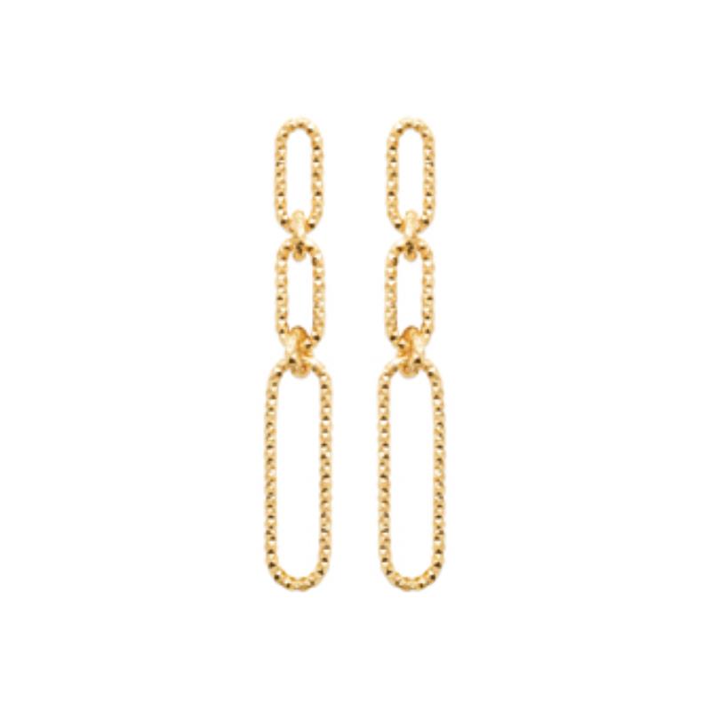 Coque de Nacre Boucles d'oreilles pendantes plaqué or 23048700