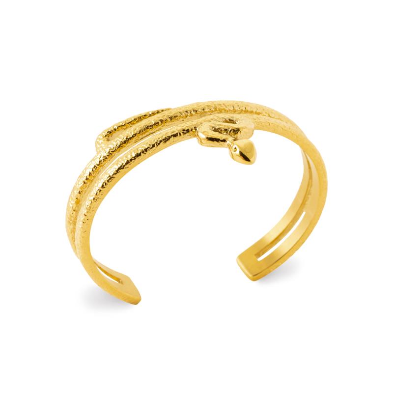 Izee Collier acier doré 312366