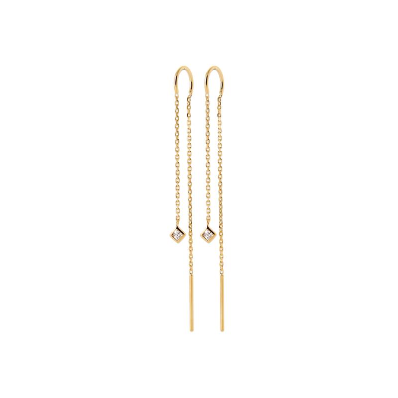 Coque de Nacre Boucles d'oreilles pendantes plaqué or 23019110