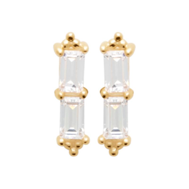 Coque de Nacre Puces d'oreilles plaqué or 23023410
