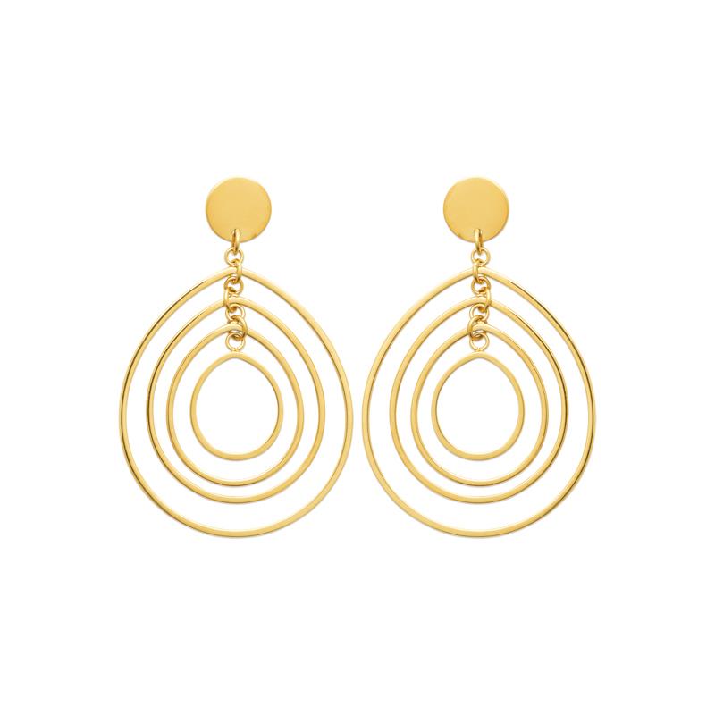 Coque de Nacre Boucles d'oreilles pendantes acier doré 3131309