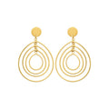 Coque de Nacre Boucles d'oreilles pendantes acier doré 3131309