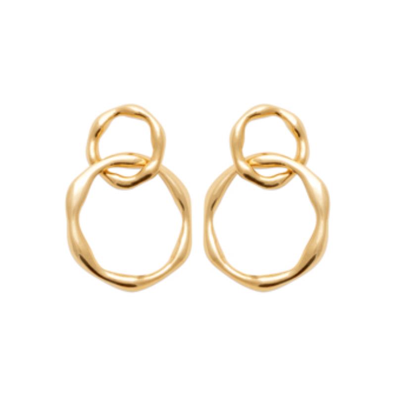 Coque de Nacre Boucles d'oreilles pendantes plaqué or 23009300