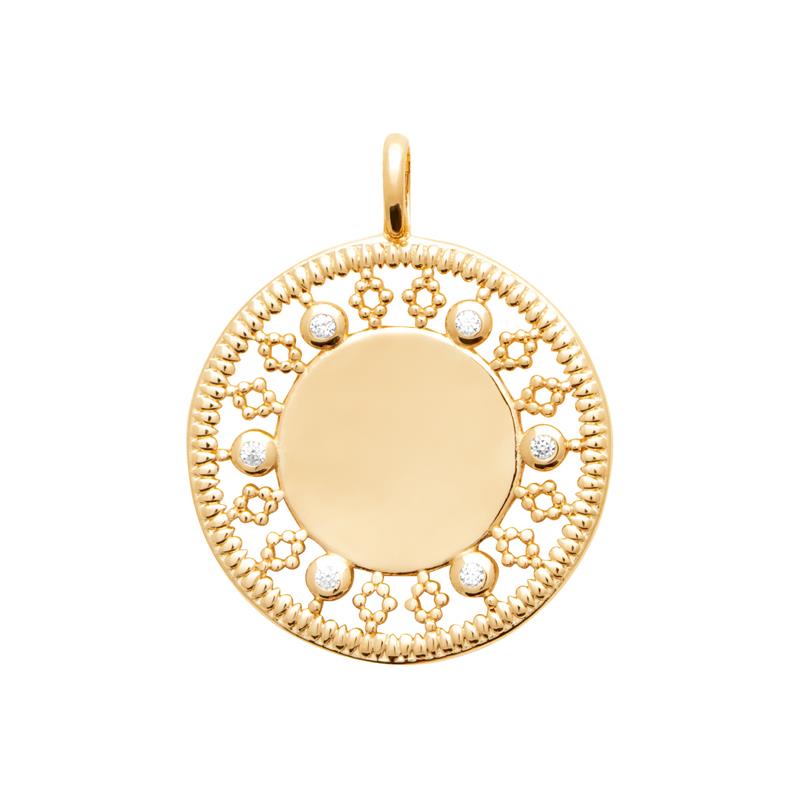 Coque de Nacre Médaille plaqué or 2783210