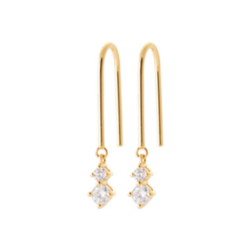 Coque de Nacre Boucles d'oreilles pendantes plaqué or 23034010