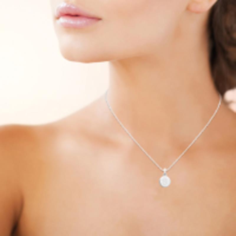 Coque de Nacre Pendentif initiale argent 7775719
