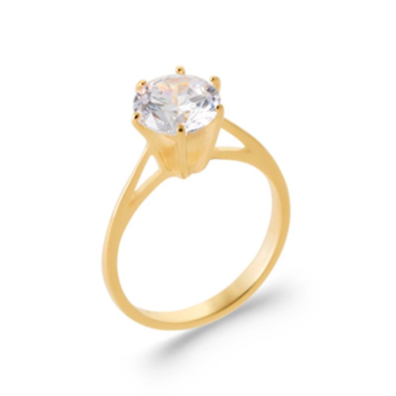 Coque de Nacre Bague solitaire plaqué or 2123611