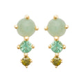 Coque de Nacre Puces d'oreilles plaqué or 23040050